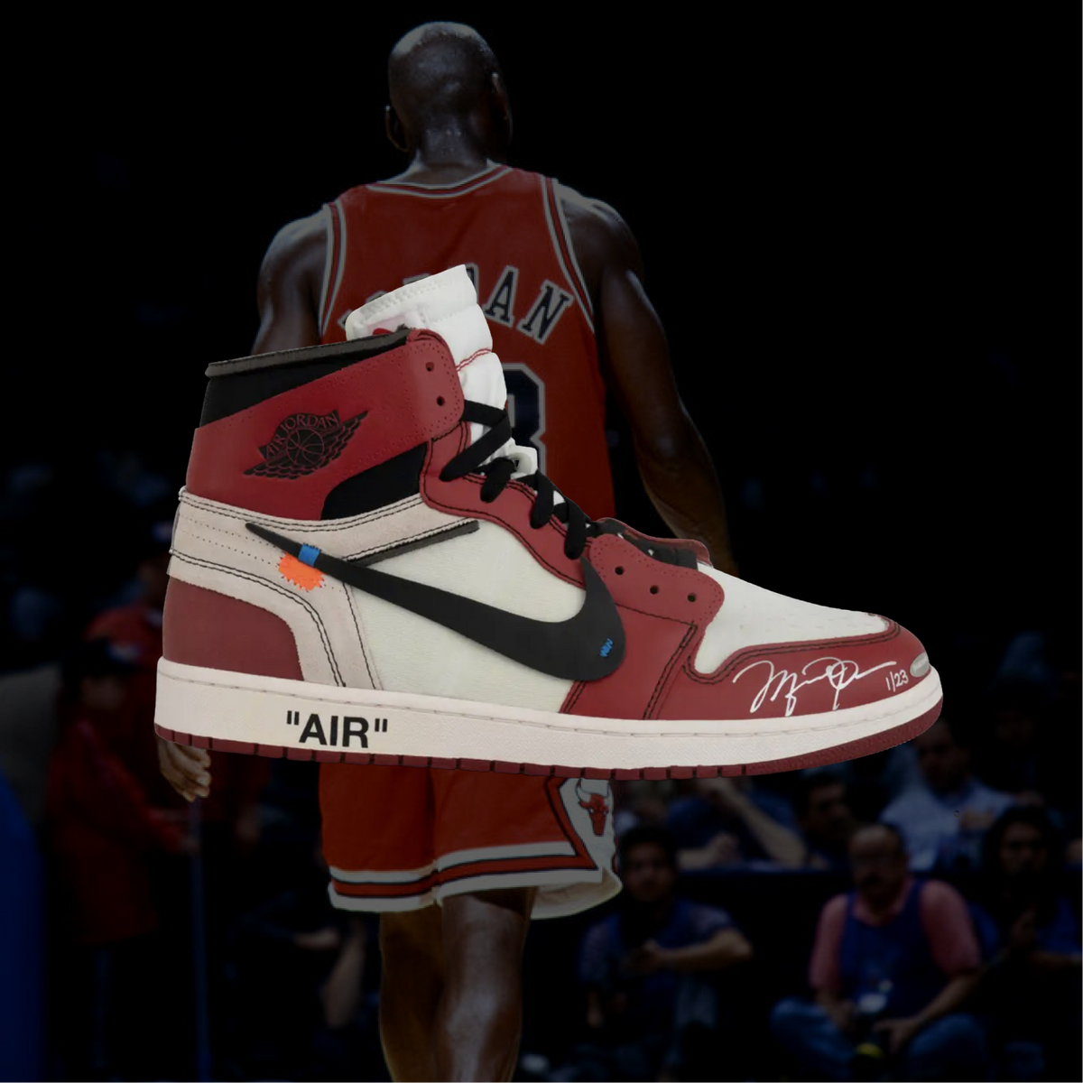 Michael Jordan signed Nike Air Jordan 1 Limited Edition Off-White ‘Chicago’ Shoes